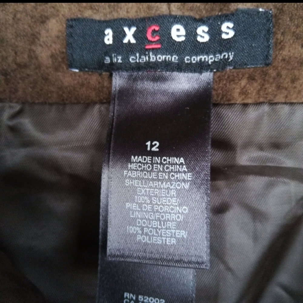 Brown Suede Leather Skirt - Picture 5 of 5